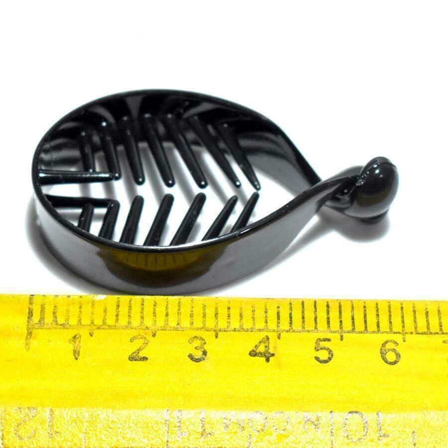 Black Banana Clip Twist Hair Claw Hair Grip Claw Ponytail Holder Fish Comb Clamp