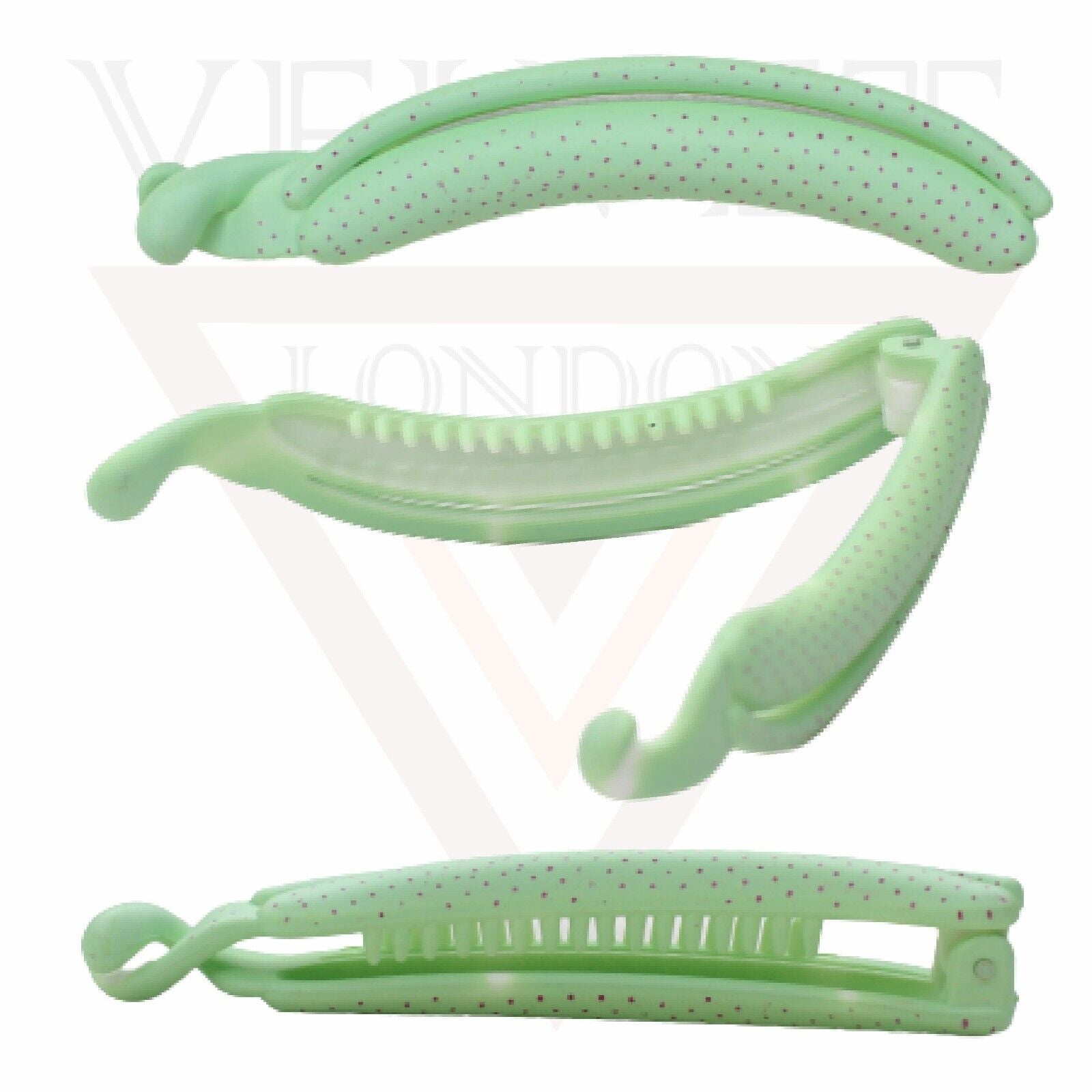Banana Clips Hair Clamp Matte Dotted Twist Hair Clips Pins Comb Ponytail Holder