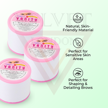 3x VANITY Antibacterial Eyebrow Threading Thread Facial Hair Removal Cotton