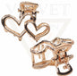 Tiny Hair Claw Clips Metal Mini Heart Hair Jaw Hair Clamp Non-slip Hair Barrette