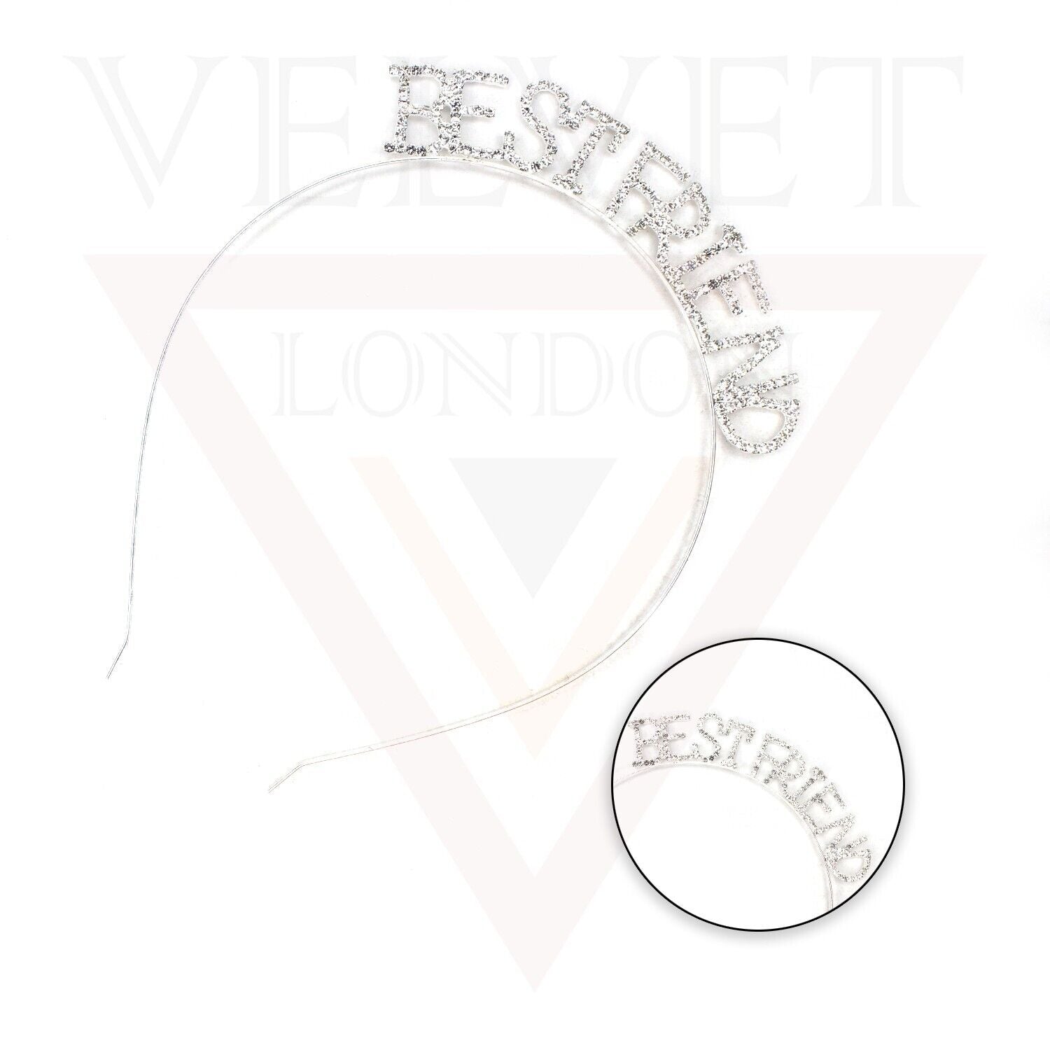 Headband Best Friend Hair Hoop Hair Band Rhinestone Princess Crown Party UK