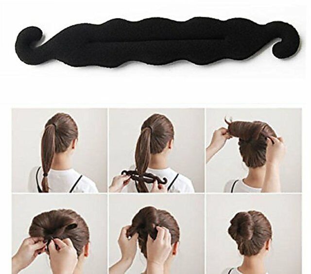 French Hair Bun Maker Braiding Tool Hook Plait Twist Band Styling Roller Donut