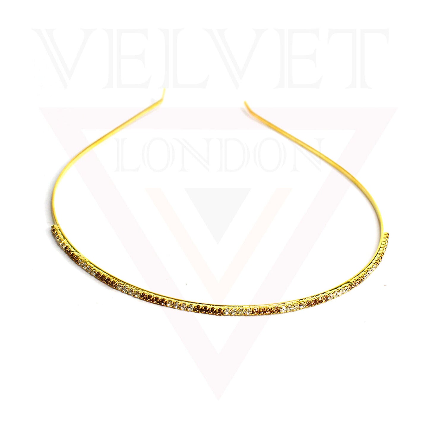 Crystal Headbands Rhinestone Hair Hoop Shiny Metal Hair Band For Wedding Bridal