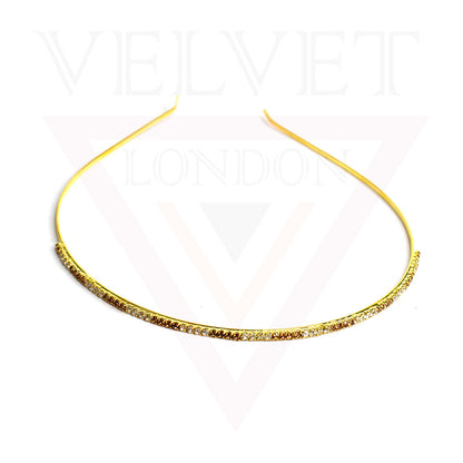 Crystal Headbands Rhinestone Hair Hoop Shiny Metal Hair Band For Wedding Bridal