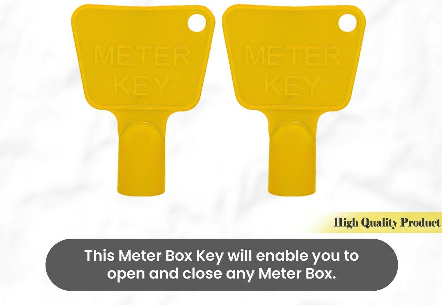 Meter Box Key Yellow Triangular Utility Plastic Meter Keys Cupboard Cabinet