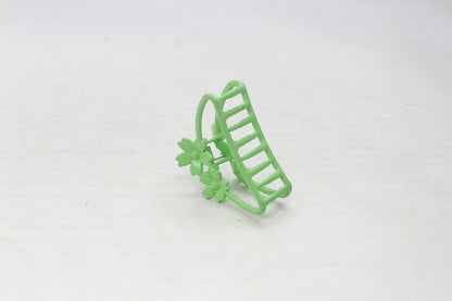 Matte Hair Claw Clip Metal Flower Clutcher Non-slip Frosted Barrette Jaw Clamp
