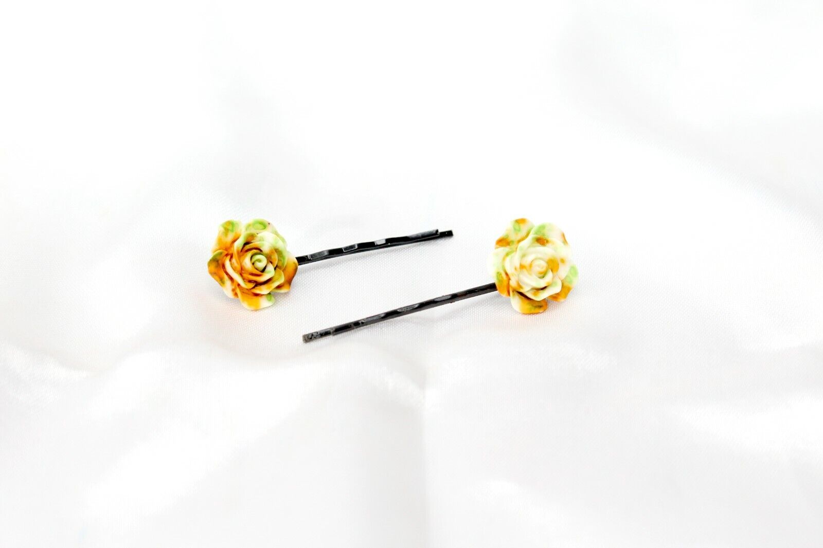 20x Hair Pins Colorful Rose Flower Bobby Pins Hair Clips Metal Grips Slide Pins