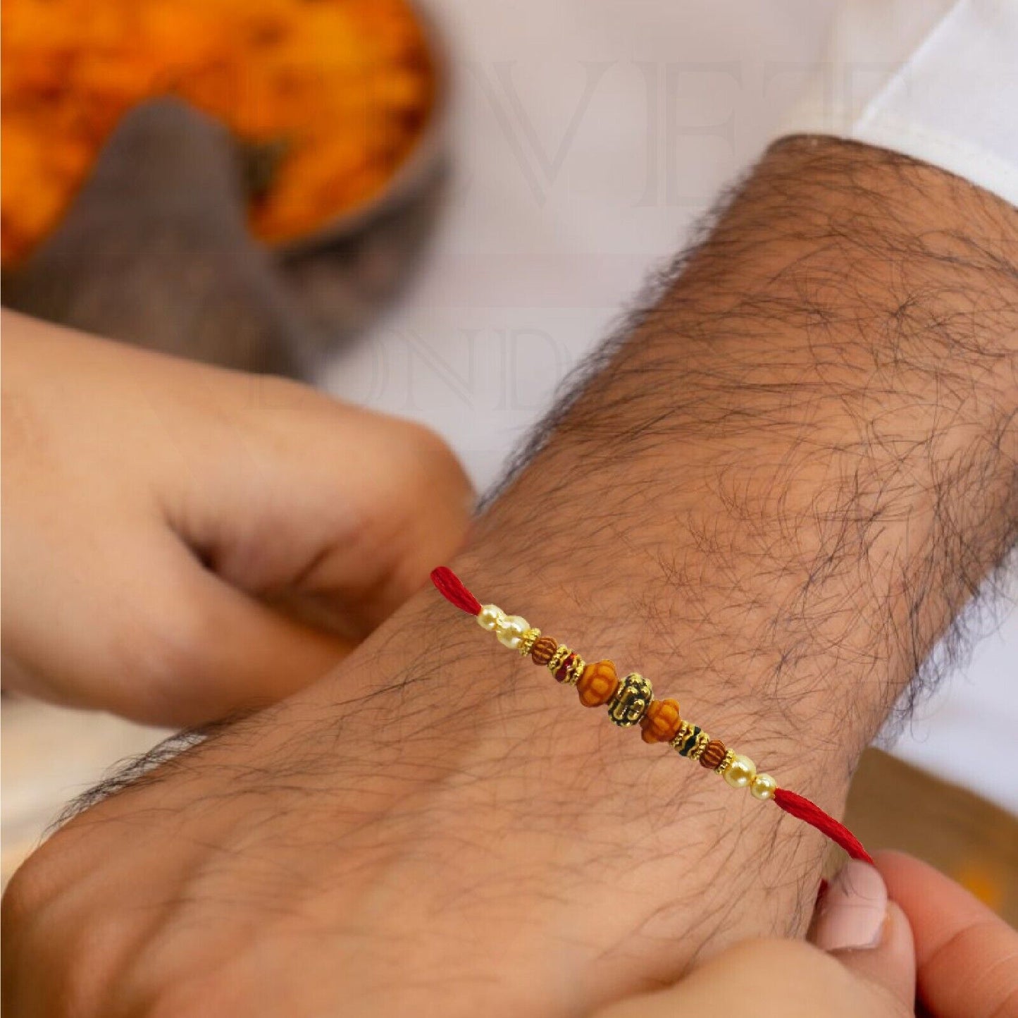 12Pc Set Rakhi Thread Bracelet Multicolour Bead Raksha Bandhan Rakhi for Brother