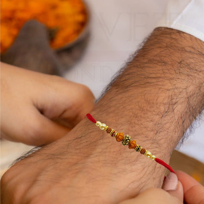 12Pc Set Rakhi Thread Bracelet Multicolour Bead Raksha Bandhan Rakhi for Brother
