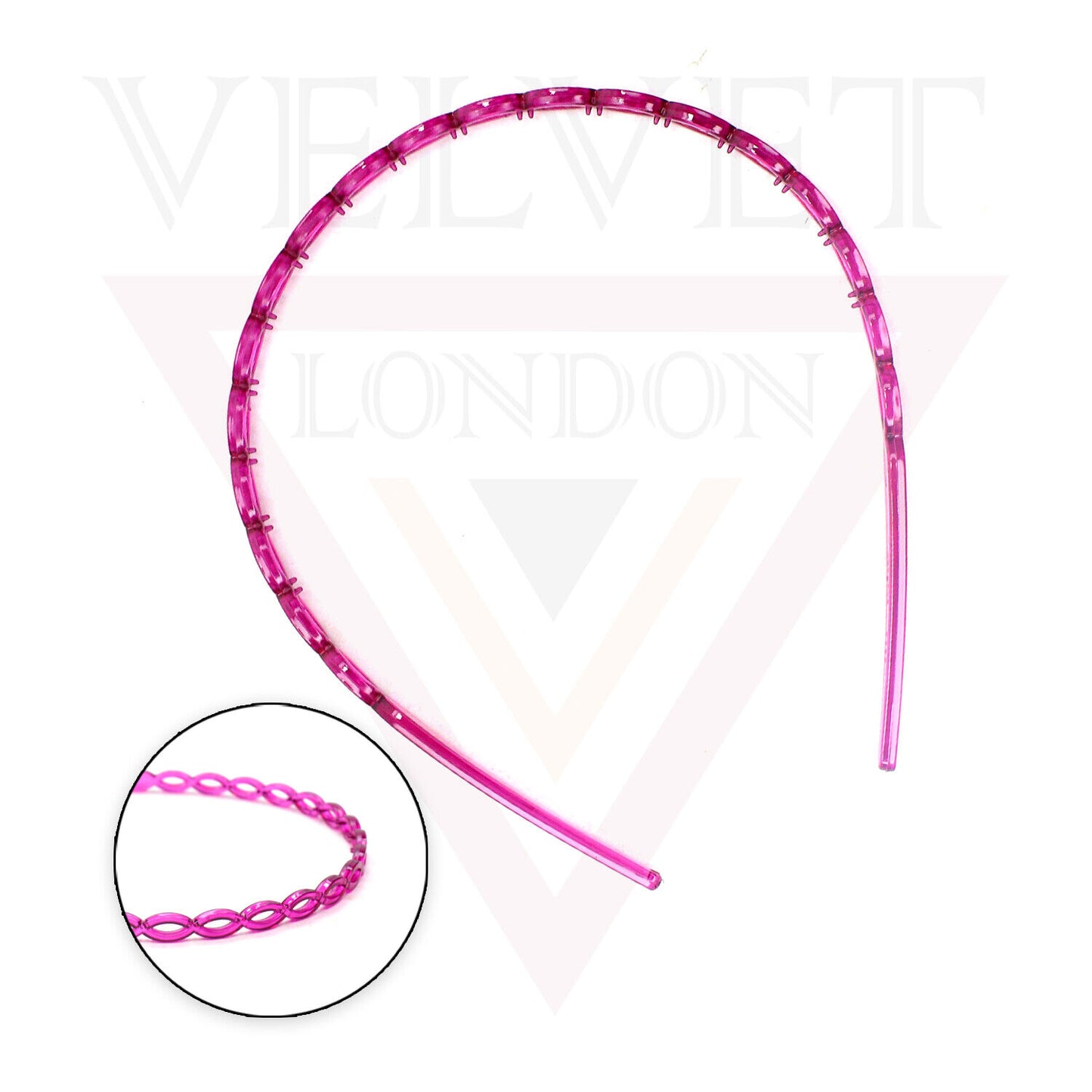 Infinity Hair Band Clear Hair Hoop With Teeth Comb Solid Headband Headwears