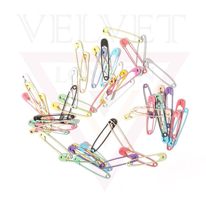 100 Pcs Safety Pins Multi-Color Craft Sewing Nickel Metal Plated For Cloth 4 CM