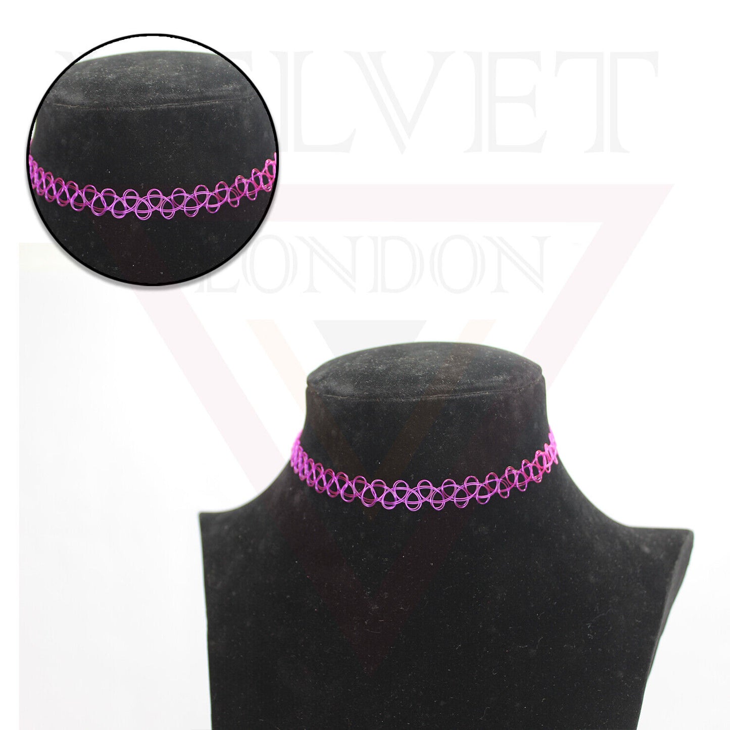 Retro Style Tattoo Necklace Stretch Elastic Choker Classic Stretch For Girls 