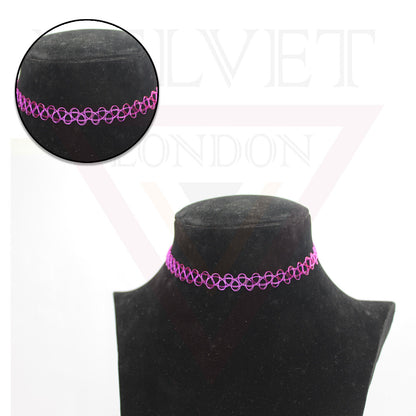Retro Style Tattoo Necklace Stretch Elastic Choker Classic Stretch For Girls 