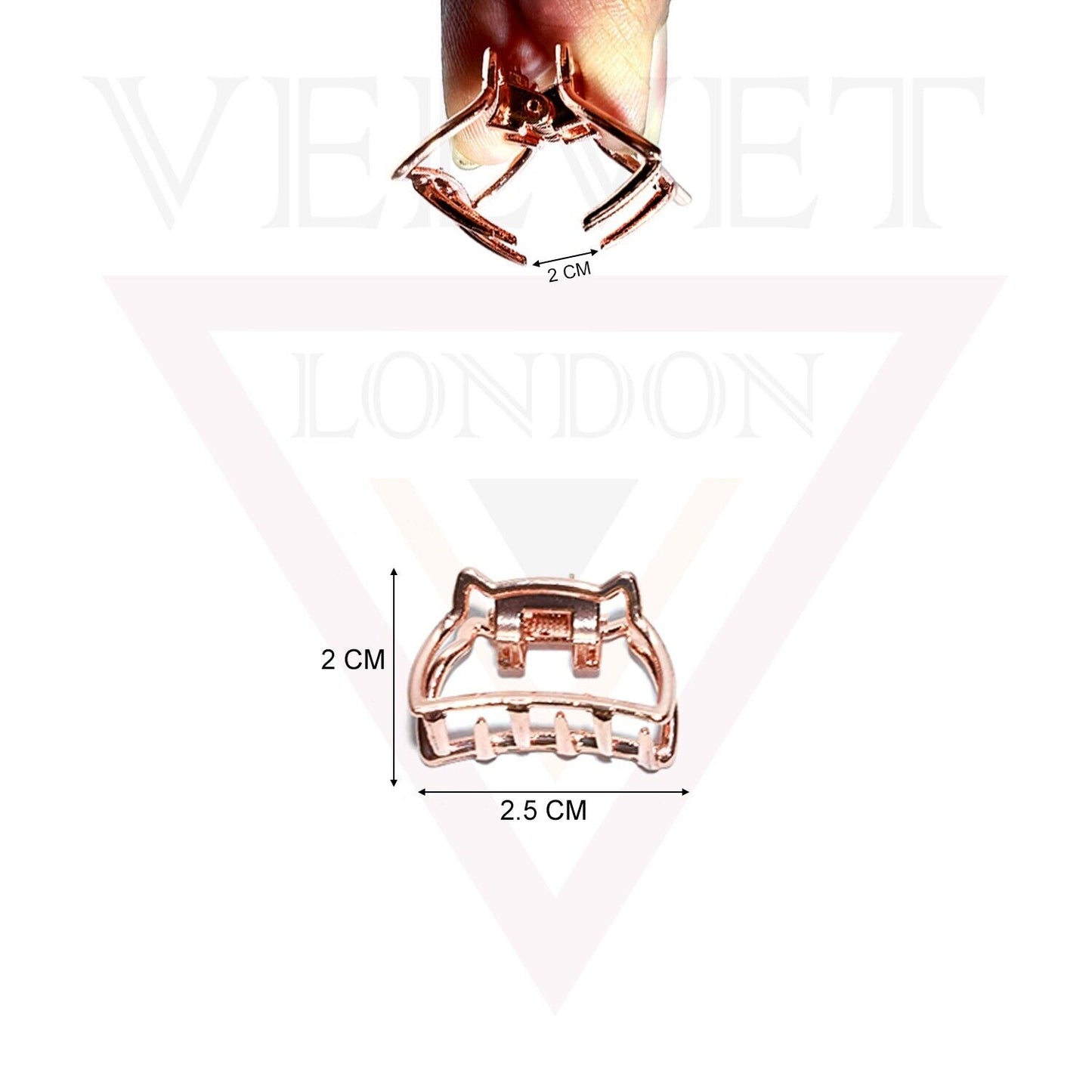 2x Mini Cat Hair Claw Non-Slip Hair Jaw Clips Clamp Butterfly Claws Hair Pins