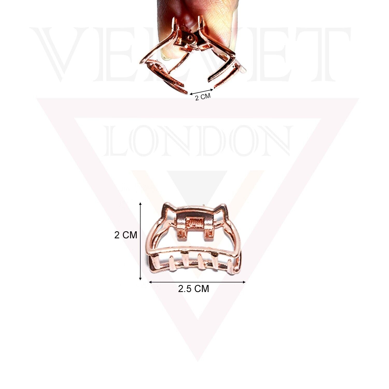 2x Mini Cat Hair Claw Non-Slip Hair Jaw Clips Clamp Butterfly Claws Hair Pins