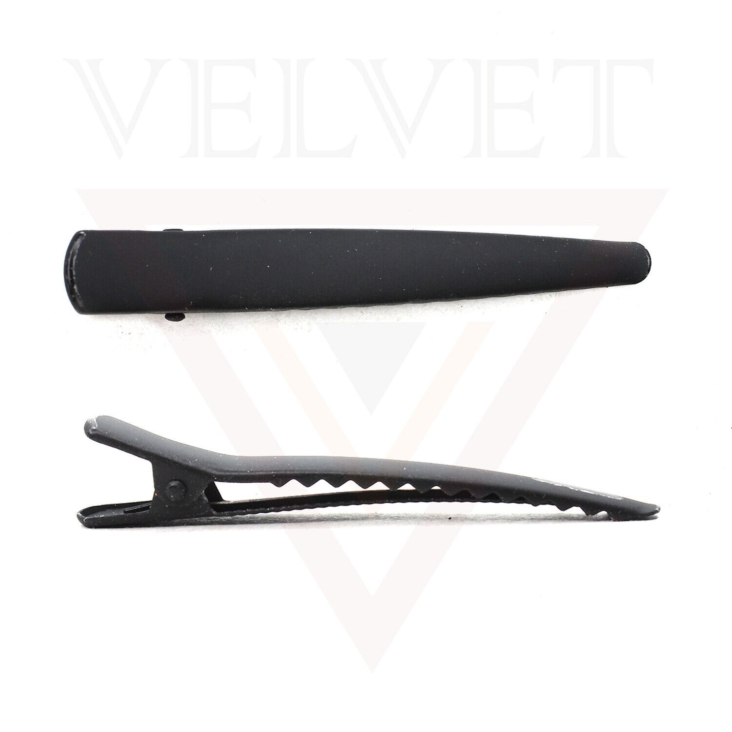 3x Black Matte Hair Clips Metal Hairdressing Styling Salon Hair Crocodile Slide
