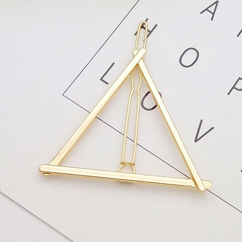 Golden Hair Clip Metal Hair Pin French Sliders Minimalist Clip Barrettes Grips 