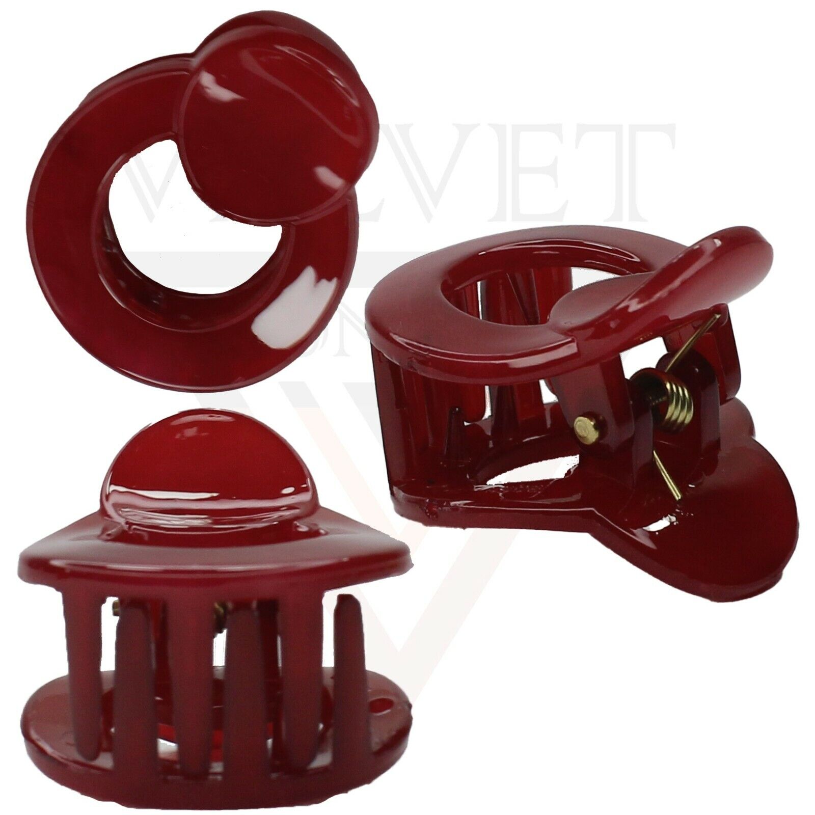 Hair Claw Clips Tiny Round Hair Clamp Crab Non-Slip Barrettes Hairgrip For Girls