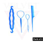 4Pcs Hair Bun Maker Styling Tools Hair Braid Ponytail Loop Maker Topsy Tools