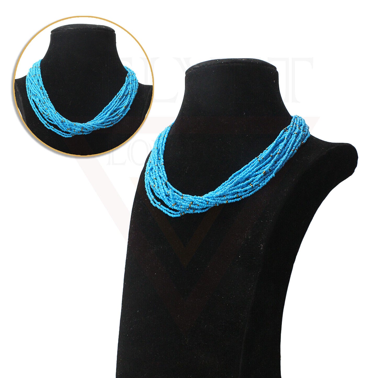 Boho Beaded Necklaces Layered Rainbow Beach Necklace Colorful Bead Necklace New