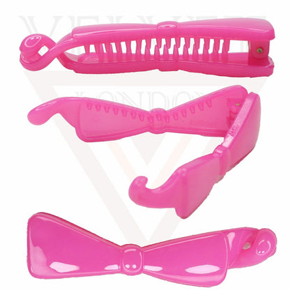 Banana Hair Clips Bow Twist Comb Barrette Clamp Hair Pins Grip Ponytail Holder
