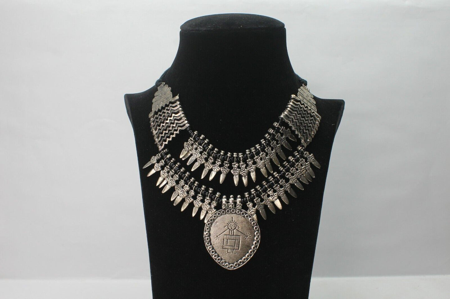 Tribal Antique German Silver Oxidized Traditional Necklace Boho Choker Ethnic UK