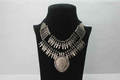 Tribal Antique German Silver Oxidized Traditional Necklace Boho Choker Ethnic UK
