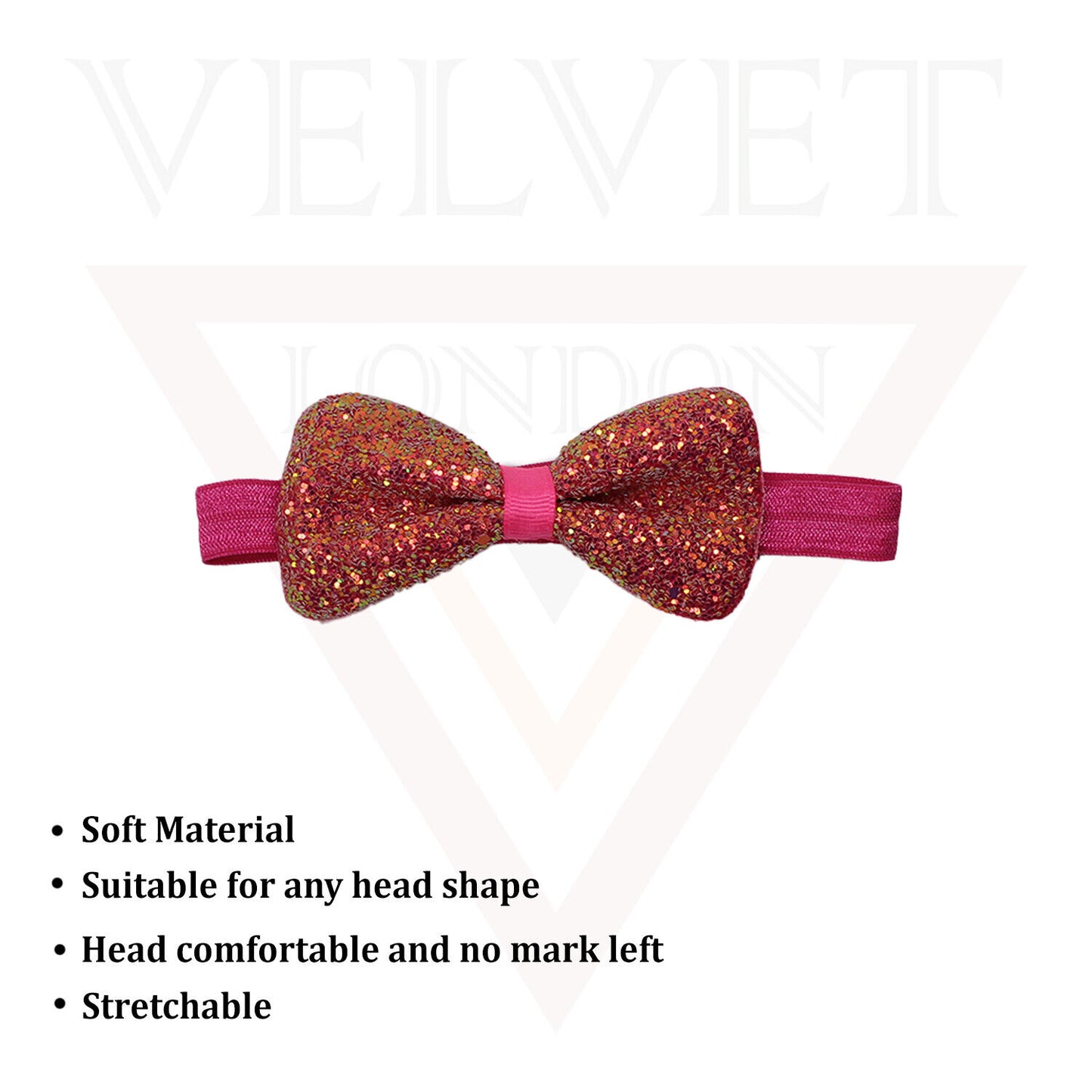 Baby Bow Headband Ribbon Elastic Hair Band Girl Headwear Bow Lace Band