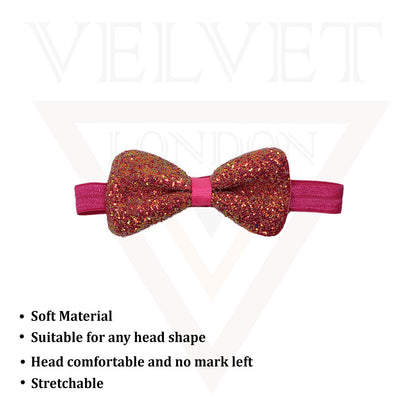 Baby Bow Headband Ribbon Elastic Hair Band Girl Headwear Bow Lace Band