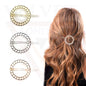 3x Hair Clips Round Sliders Korean Clips Grip Barrettes Hair Styling Accessories
