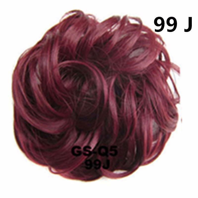 Curly Messy Bun Hair Piece Bobble Scrunchie Lady Natural Fake Hair Extensions