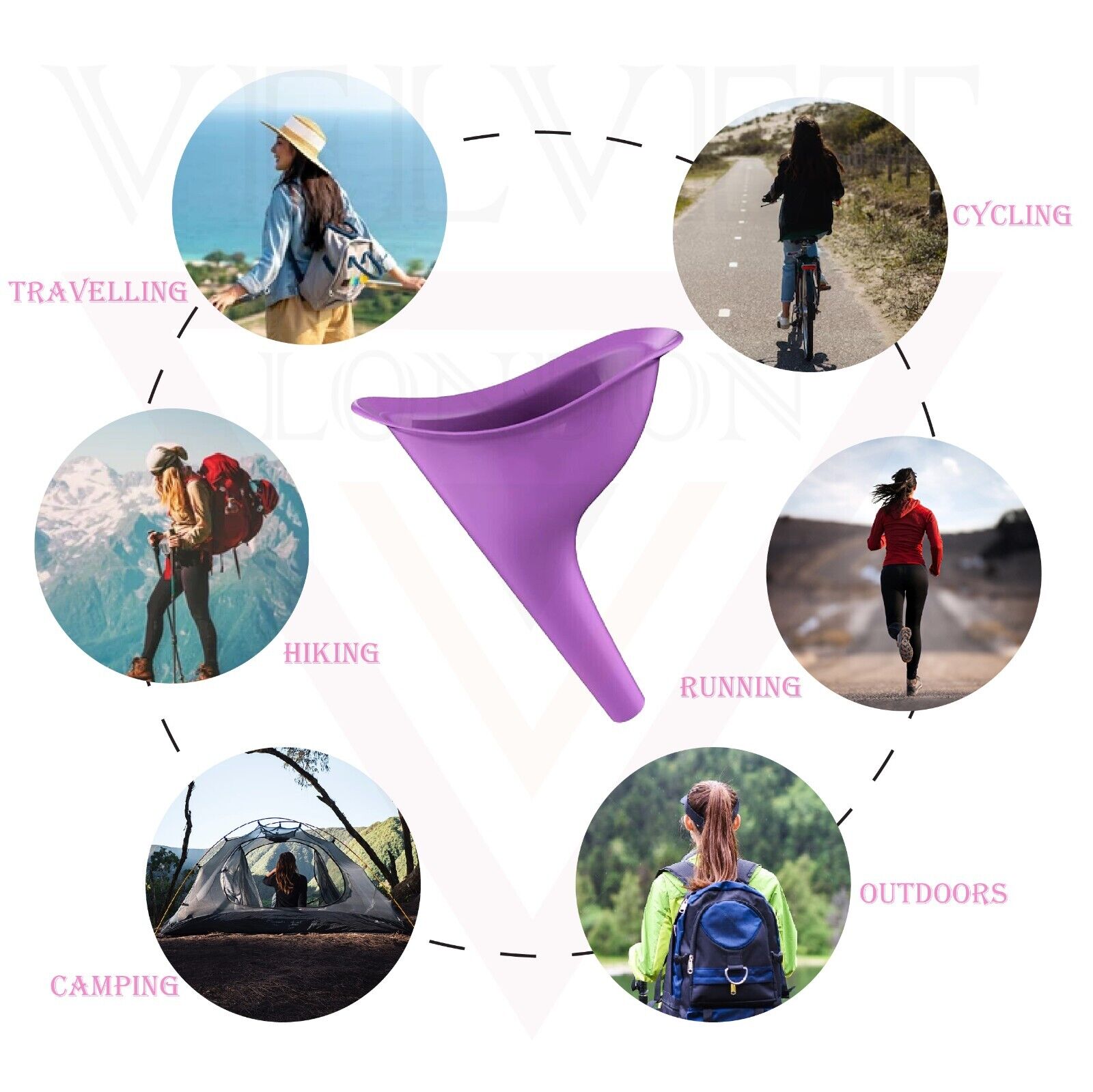Portable Female Urination Device Reusable Silicone Urinal Funnel For Women New