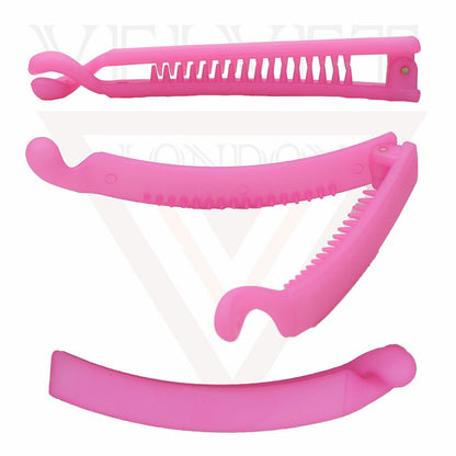 Women's Hairpin Long Banana Clip Catch Ponytail Fish Clip Hair Accessories Girls