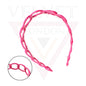 Hair Band Oval Chain Link Headband Grip Teeth Plastic Dark Colour Hair Hoop