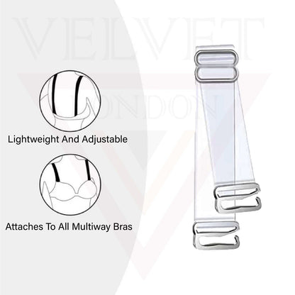 Non-Slip Invisible Clear Bra Straps ransparent Replacement Bra Shoulder Straps
