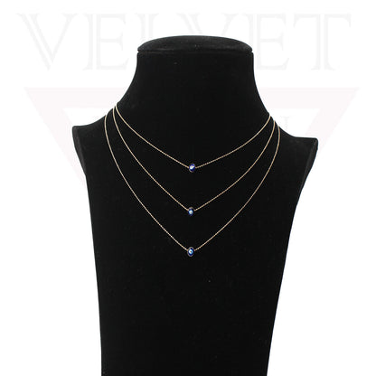 Trendy Golden Multi Layer Chain Necklace Oxidised Evil Eye Pendant Beachwear