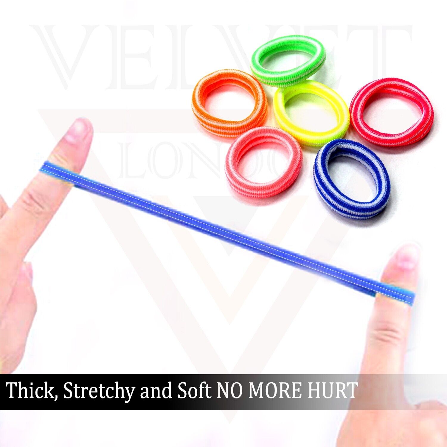 50x Headbands Baby Hair Ties Elastics Lining Ponytail Holder Hair Rubber Band
