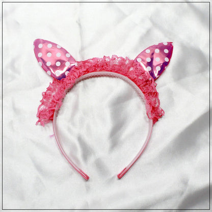 Partywear Rabbit Ear Hair Band Headbands Babie Non-Slip Fabric Ribbon Hair Hoop 