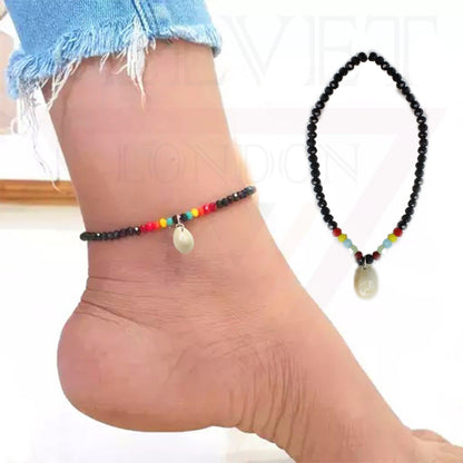 Beach Ankle Bracelets Boho Seashell Anklet Colorful Beads Shell Foot Jewellery