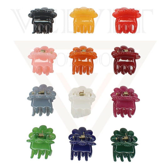 Hair Claw Clips Flower Hair Clamp Tiny Hair Clip Non-Slip Pastel Crab Hairgrip