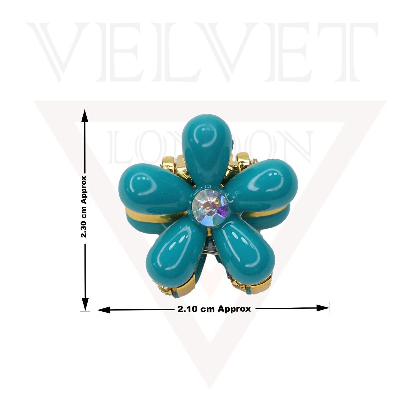 3x Mini Flower Hair Claw Drop Pearl Diamond Non-Slip Hair Jaw Hair Clips Pins UK
