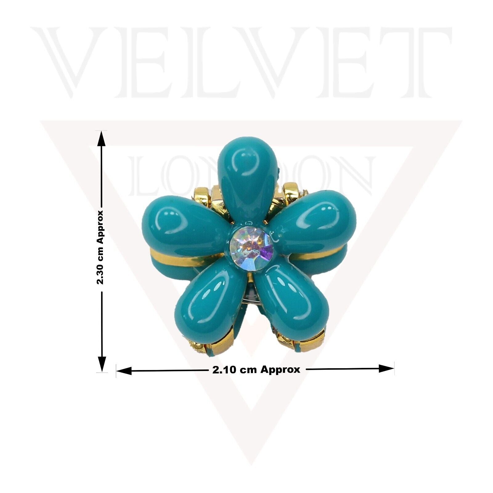 3x Mini Flower Hair Claw Drop Pearl Diamond Non-Slip Hair Jaw Hair Clips Pins UK