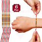 6pcs Rakhi Thread Handmade Rakhee for Brother Raksha Bandhan Rakhi Bracelet