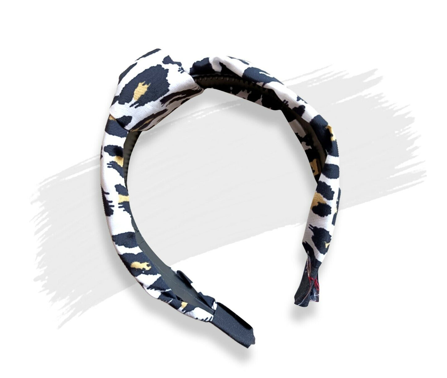 Girls Leopard Print Chiffon Wide Kids Hair Bands Knotted Headband Lady Hair Hoop
