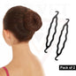 2x Twist Hair Styling Clips Roller Stick Easy Hair Bun Maker Hair Styling Tools