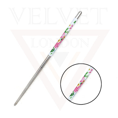 1x Metal Hair Sticks Bun Holder Floral Chignon Hairpin Hair Stylish Chopstick