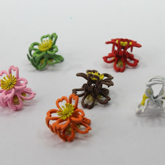 Floral Hair Claw Flower Butterfly Hair Clips Metal Barrettes Non Slip Clamp