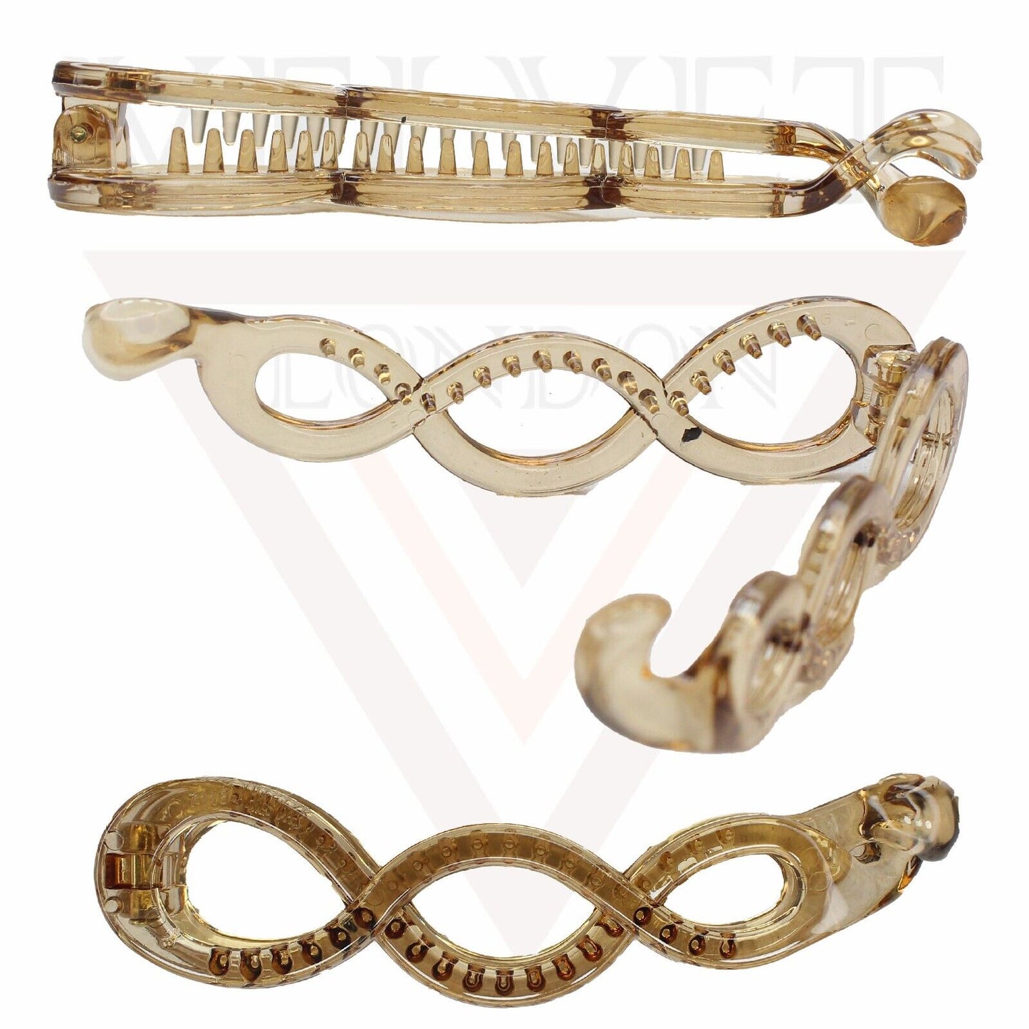 Banana Clip Hair Clamp Clear Infinity Hair Pins Ponytail Holder Twist Hair Clips