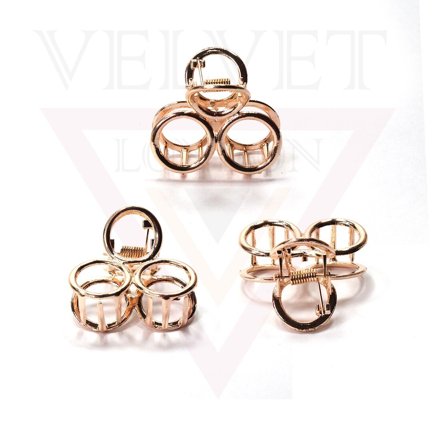 4x Hair Claw Clip Metal Hair Clamp Non-Slip Clutchers Barrette Women Accessories