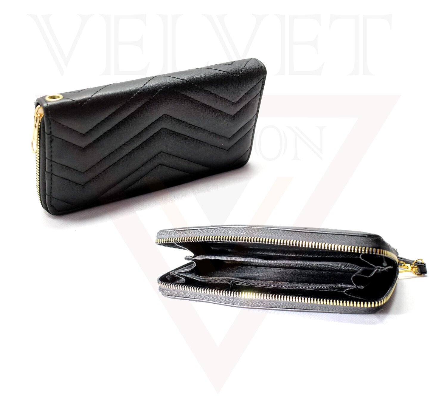 Fashion Leather Purse Handbags Coinpouch Zipper Wallet Girl Luxury Clutch Bag